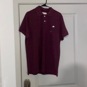Aeropostale maroon button down polo